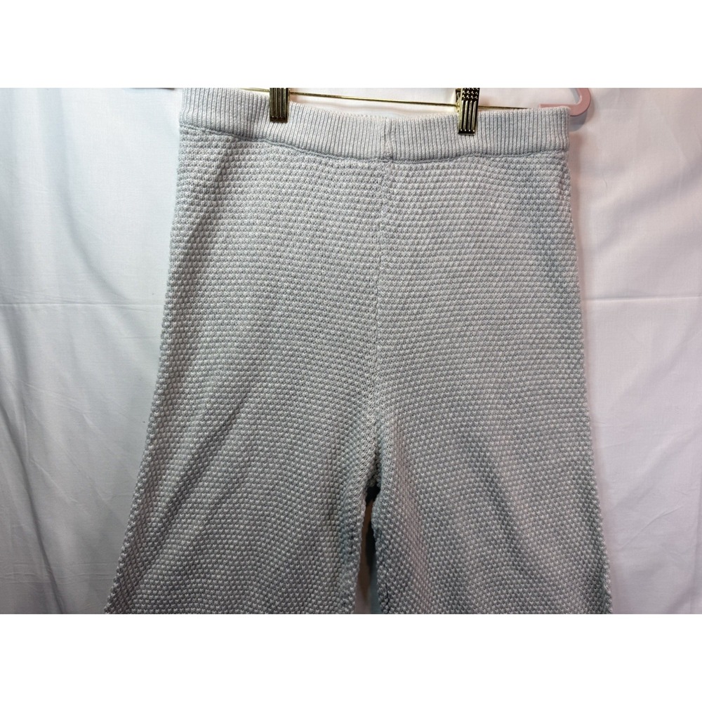 Free People FP Beach Hailee Set Waffle Knit Henley & Wide Leg Light Grey Medium - Picture 9 of 10